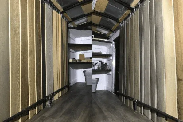 mobile showroom for floor planks